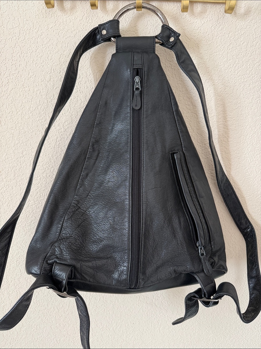 Vintage 90s Ssamzie Leather Backpack - Picture 2 of 8